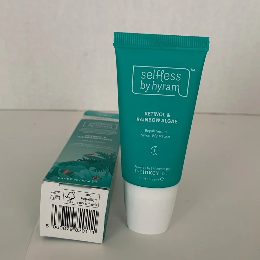 NIB Selfless by Hyram The Inkey List Retinol & Rainbow Algae Repair Serum 1 floz